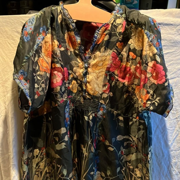 Johnny Was Floral Top with Pink and Yellow Accents - Picture 7 of 9